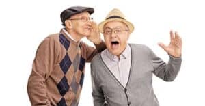 Image of two old men wearing glasses. 