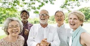 Image of a group of older people wearing glasses.
